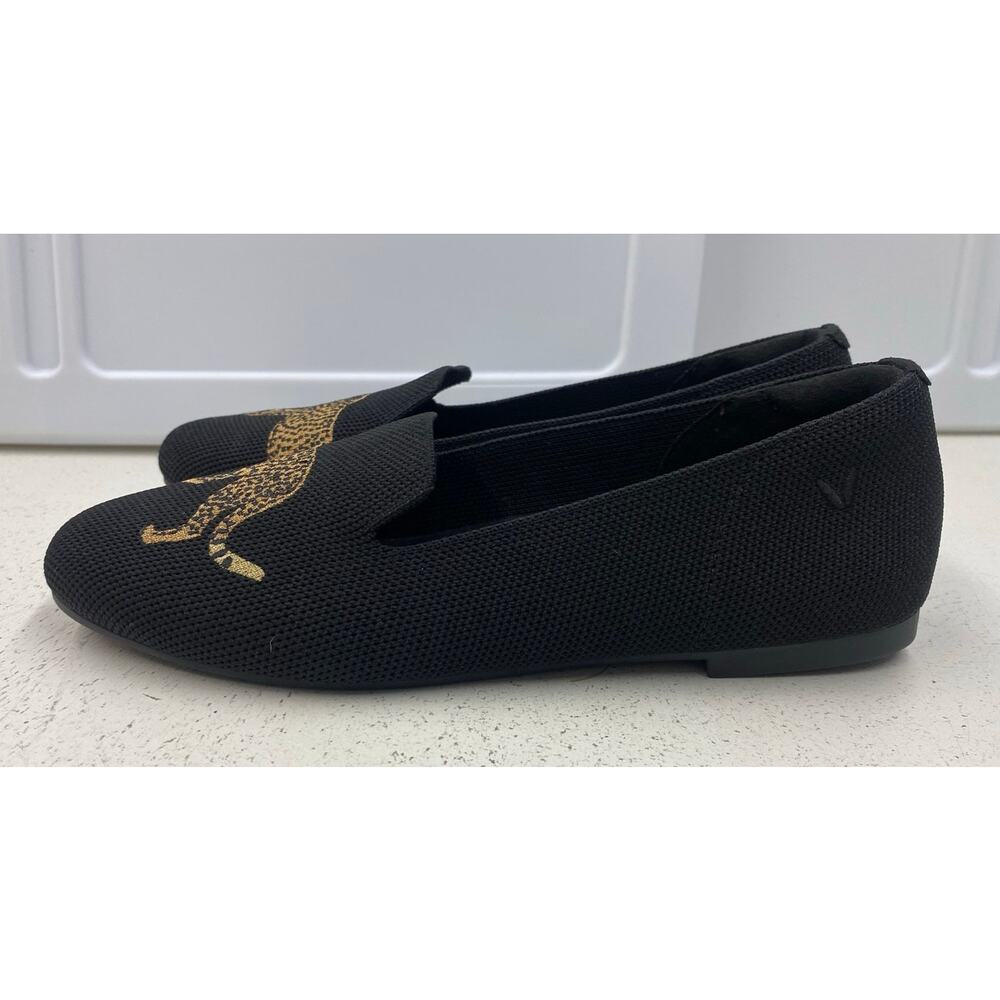Women Vivaia Audrey Cheetah Round Toe knit graphic slip-on flats shoes 36 (US 6) - Picture 3 of 7